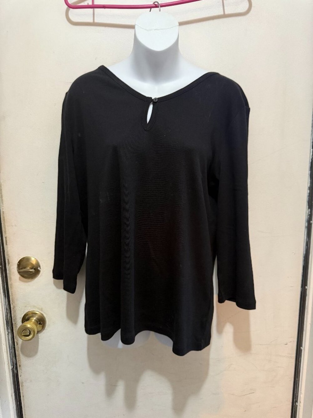 Anne Klein Sport Black Top Size L